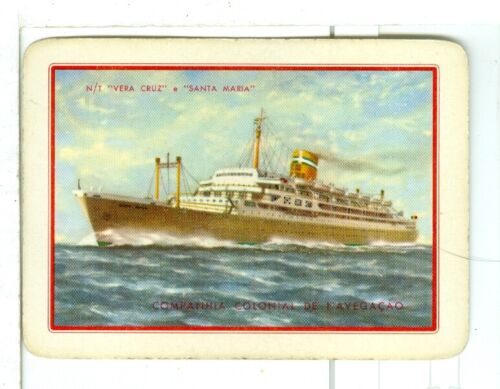 Shipping 2 Steamship Single Vintage Wide Playing Card /"Companhia Colonial