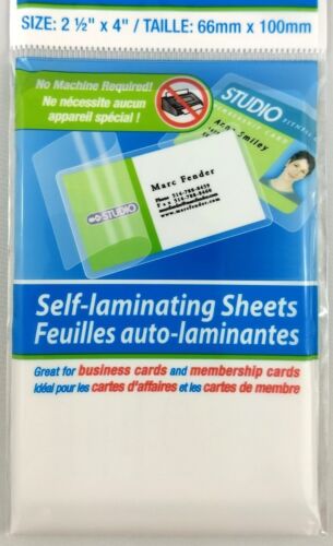 Size 2.5/" x 4/" 66mm x 100mm 25 Pack Self Laminating Card Pouches