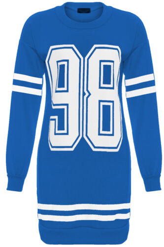 Womens Warm New York Brooklyn 98 Bulls 69 Oversized Xmas Dress Long Sweatshirt