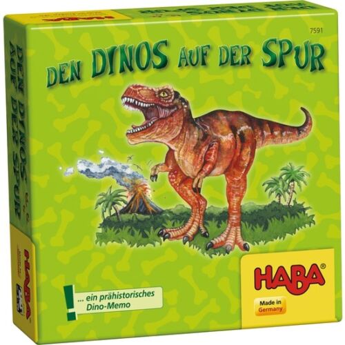 Los dinosaurios en la pista mitbringspiel geschenkzwerge haba 7591 a partir de 5 J memo juego