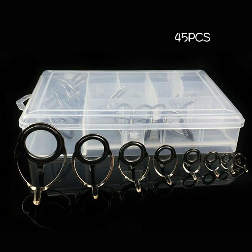 8 Mixed Size Fishing Top Rings Rod Pole Repair Kit Line Guides Eyes Sets UK