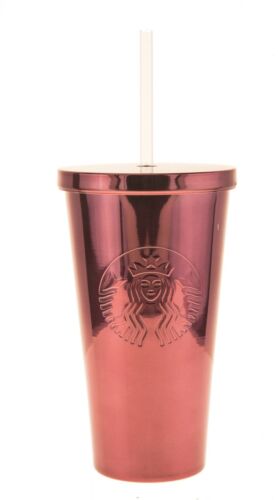 Starbucks Pink Siren Logo Mermaid Stainless Steel Cold Cup Tumbler 16Oz Summer 