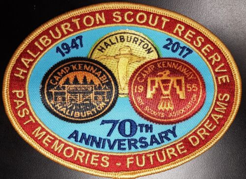 Haliburton Scout Reserve crest badge patch 2017: 5/" large vers. Scouts Canada