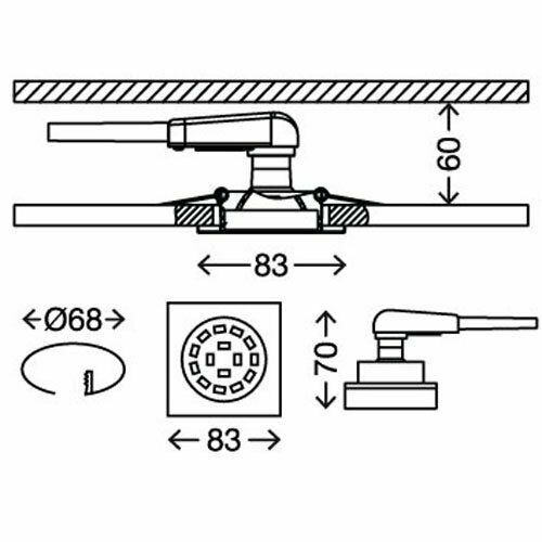 Briloner LED Einbaustrahler Set 3 x 3W Metall Chrom eckig schwenkbar
