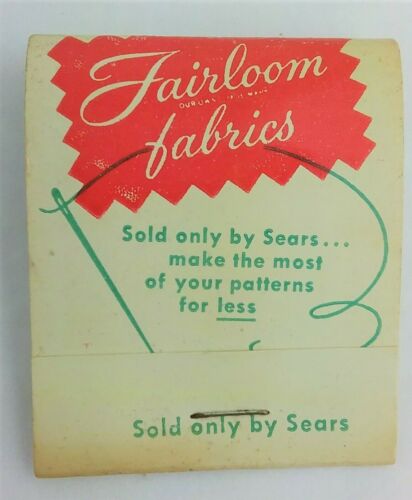 Details about  / Sewing Notion Advertising Chalk Matchbook Package Sears Hearthside ca 1950