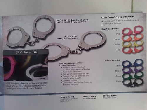 Law Enforcement NEW CTS Thompson Handcuffs /& Restraints Product Catalog