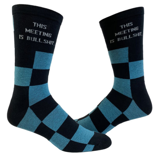 Details about   Men's This Meeting Is Bullshit Socks Funny Office Work Graphic Novelty Footwear 