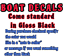 PAIR OF 4" X 36" GLASTRON BOAT HULL DECALS YOUR COLOR CHOICE. MARINE GRADE 