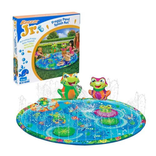 New Banzai Jr Froggy Pond Splash Mat Summer Garden Sprinker Water Play Official