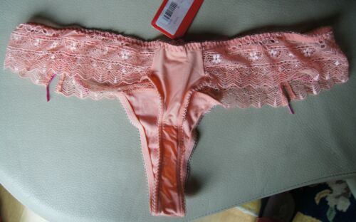 Atlantis By Panache Coral//Pink FLIRT Lace Hipster Thong 4059