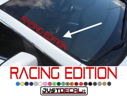 Side Windshield RACING EDITION Decal text banner graphic sticker truck car suv