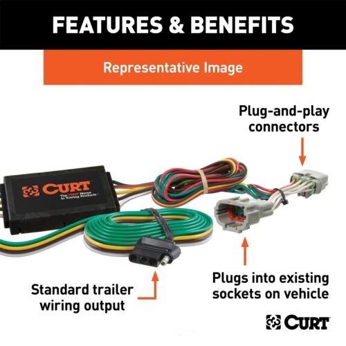 Trailer Connector Kit-Custom Wiring Harness Curt Manufacturing 55362 