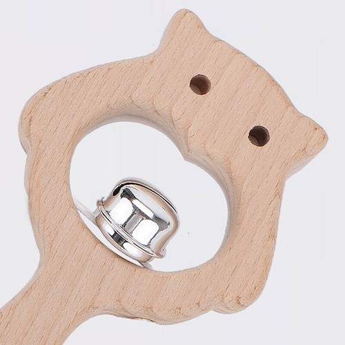 Wooden Rattles Baby Children Shaker Baby Development Non-toxic Toy Gifts new