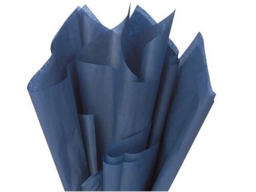 10 Navy Blue Paper Gift Bags With Tissue Paper Recyclable Twist Handle Party Bag