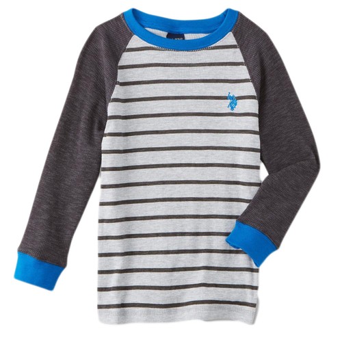 Polo Assn New NWT U.S Boys/' Thermal Knit Shirt Colorblock