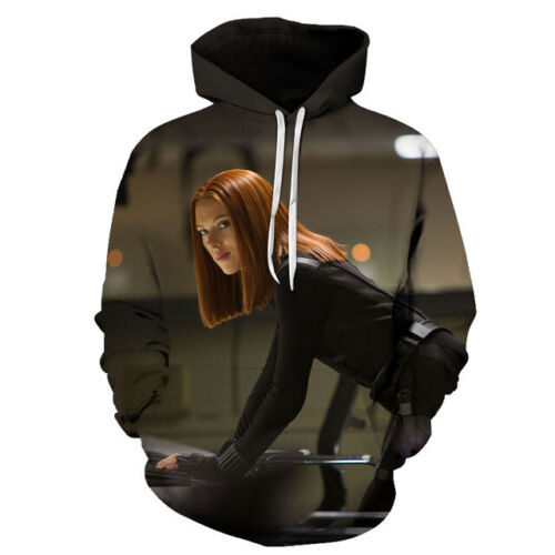 Black Widow plus Size Tops Women Men 3D Print Hoodies Pullover Sweatshirts