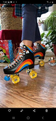 Women's Size 9 FREE SHIPPING! Moxi Rainbow Rider Roller Skates Black Size 8 