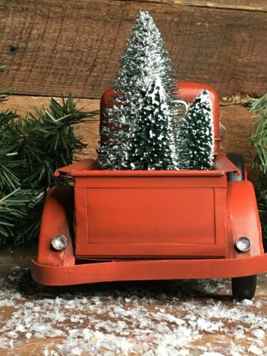 Red Metal Vintage Pick Up Truck Christmas Tree Farm Bronx New York Christmas 