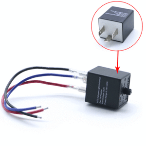 3 Pin Waterproof Motorcycle Adjustable LED Flasher Relay Fix Hyper Turn Signal