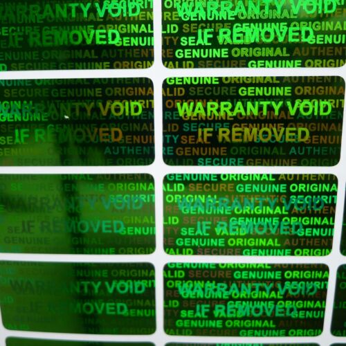 100 GREEN Security Seal Hologram Tamper Evident Warranty Labels Sticker NSGN30