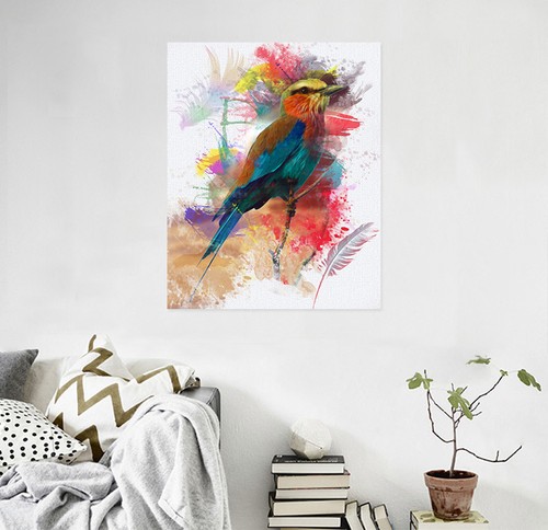 Details about / 3D Bird Color 7 Wall Stickers Vinyl Murals Wall Print Deco Art AJ STORE AU Lemon