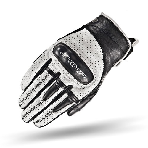 Heritage Retro Vintage Classic Summer Motorcycle Gloves SHIMA CALIBER WHITE