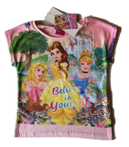 92 104 116 128 Gr Disney Princess T-Shirt 3 verschiedene Styles
