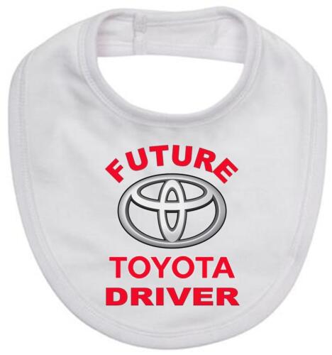 Baby Romper Suit PLUS a Baby Bib printed with FUTURE TOYOTA DRIVER 