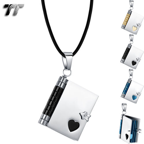 NEW NP345 TT Stainless Steel Notebook Pendant Necklace Small Engravable