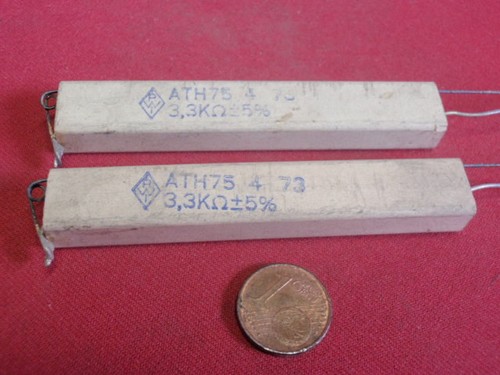 RARO ablöt-si carico ad alta resistenza 3,3k Ohm 20w cemento 12x9x74mm 2x 26069