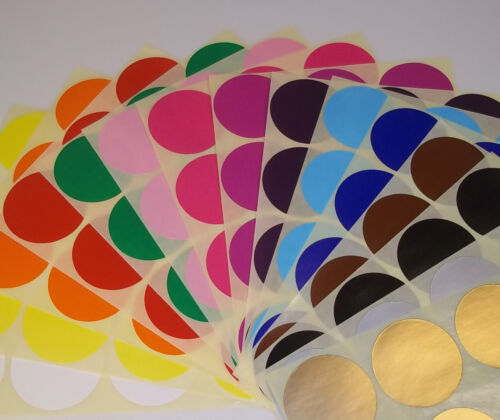 Sticky Labels Mixed Pack Assorted Round Coloured Code Circles Dots Stickers 