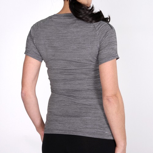adidas Performance Tee W Grey Heather Damen Laufshirt T-Shirt Lurzarm Grau