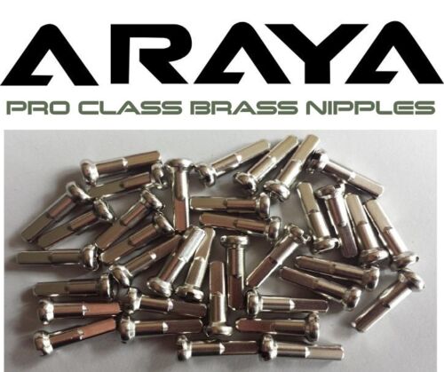 Araya Pro Class 2mm Brass Nipples Chrome and ED Black 36 pack 16mm 14mm 12mm