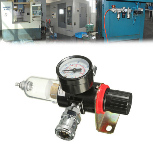 Air Pressure Regulator Oil Water Separator Filter Airbrush Compressor Gauge Tool