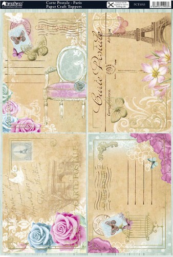 Kanban Kensington die cut card topper kit Baroque butterflies blooms postcards