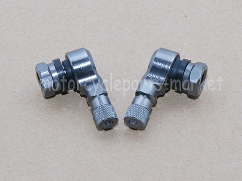 Pair Titanium Motorcycle Aluminum CNC Wheel Valve Stem Tire 11.3mm Rim 90 Degree