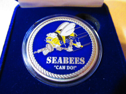 US NAVY SEABEES /"CAN DO!/" Challenge Coin w// Presentation Box