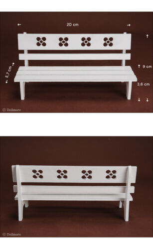White Povoda Wood Bench Details about / 1//6 Scale BJD DOLL furniture USD Size