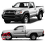 Tape-On Rain Guard Visor Light Grey 2pcs For 2005-2015 Toyota Tacoma Regular Cab
