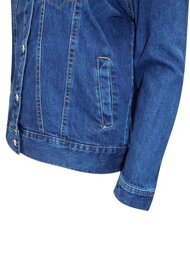 Grande Taille Femme Femmes Bleu Foncé Veste en jean 14 16 18 20 22 24 26