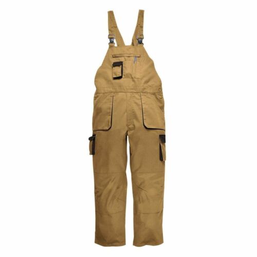 Portwest Texo Bib and Brace Elasticated Contrast Painters Coverall Overall TX12 