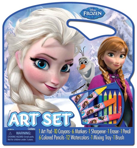 Art Disney Frozen Pad Paint Child Draw Tote Activity Set Kit Pack Craft Case