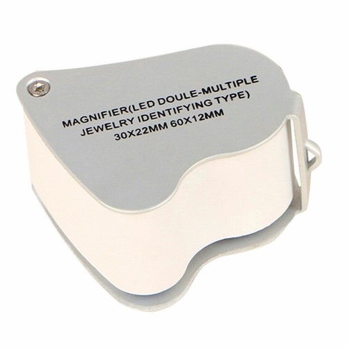 FÜR MÜNZEN LED Juwelier Lupe 60 Fach Vergrößerung BRIEFMARKEN Lupen