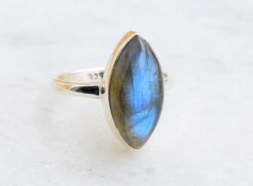 Labradorite Silver Ring 925 Solid Sterling Silver Handmade Jewelry Size 3-13 US