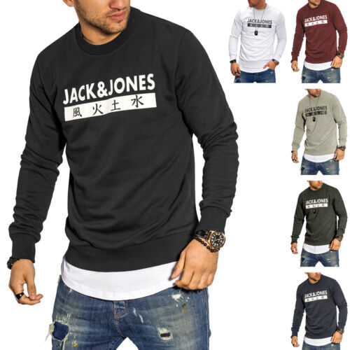 Jack /& Jones Herren Sweatshirt Print Rundhals Pullover Sweatpullover Sweater /%