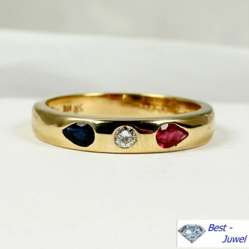 Anelli di lusso con gemme naturale zaffiro misura anello 17