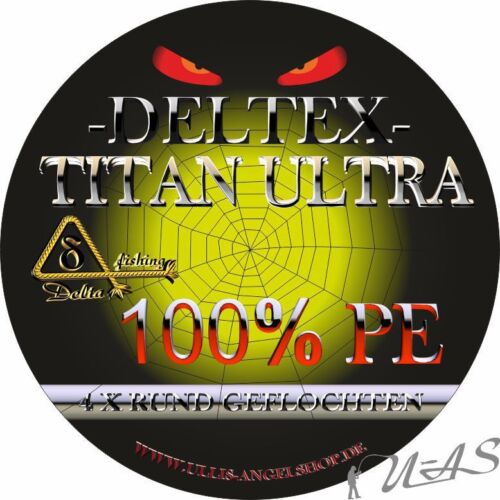 DELTEX Titan Ultra Grau 0.06mm 4.10kg 1000M 4 fach Rund Geflochtene Angelschnur 