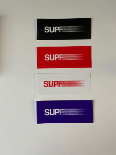FULL SET MOTION 4 Stickers Supreme  SS20 BLACK RED WHITE PURPLE 