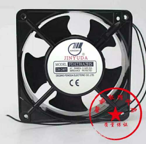 38 0.10A 120 For 1pcs Cooling Fan FD1238A2HS AC220-240V 0.14 120