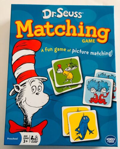 Wonder Forge Dr Age 3 years Seuss Matching Game Whimsical Memory Game NEW 